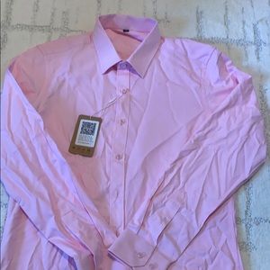 brand new pink button down, with tags